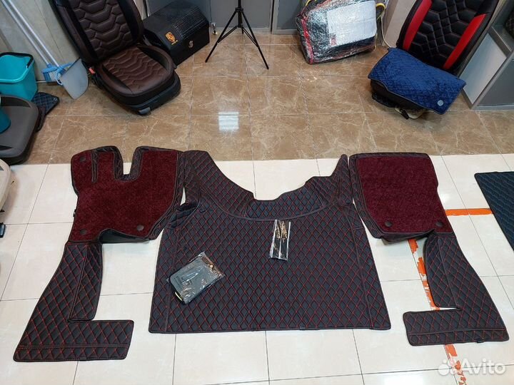 Ковры 3d из экокожи на Volvo fh 2014-нв автомат