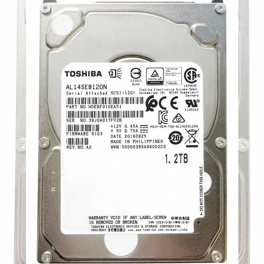 [U1200] Жесткий Диск Toshiba Al14seb120n 1,2tb 10500 Sas U1200