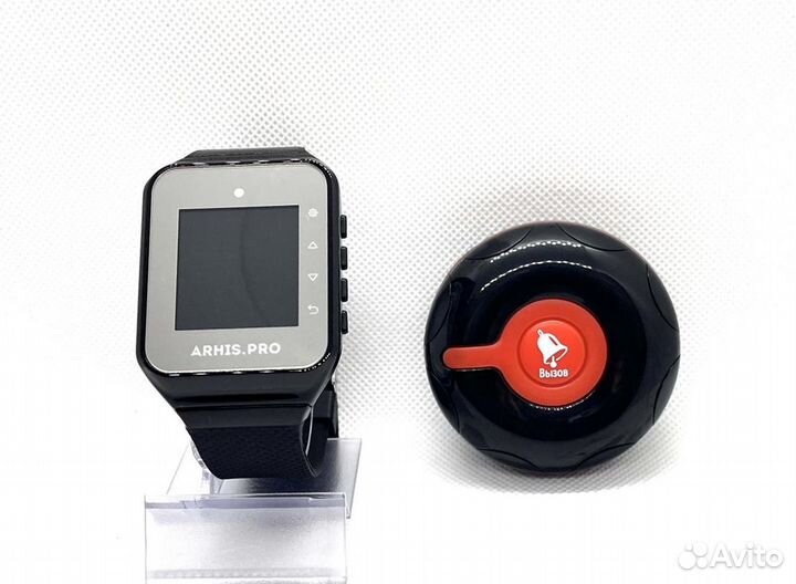 Кнопка вызова официанта Классик и пейджер часы