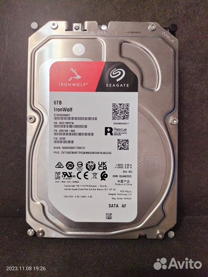 Жесткий диск Seagate Iron Wolf 6 Tb