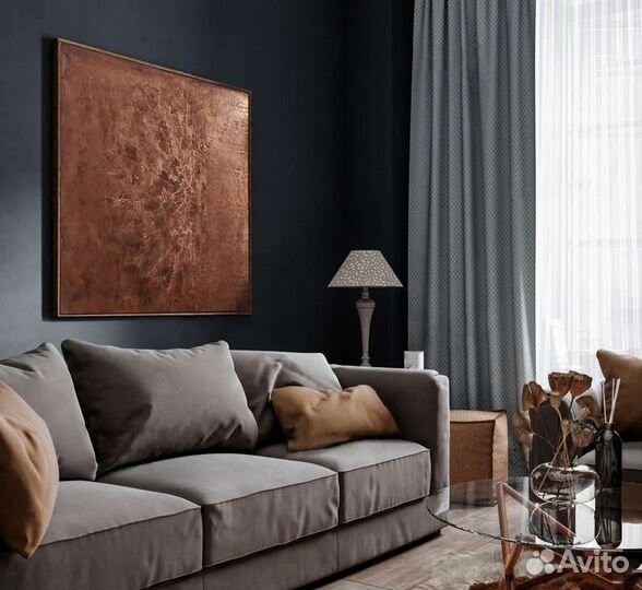 Картина маслом в интерьер абстракция