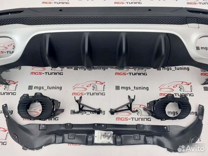 Диффузор в стиле 35 амг хром Мерседес глб x247