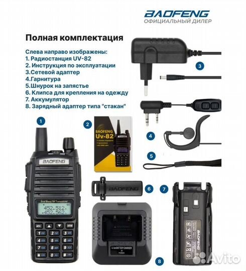 Рация для военных Baofeng uv-82 8Watt 3 режима