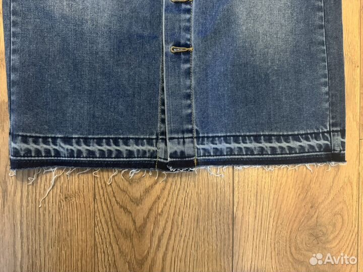 Длинная джинсовая юбка