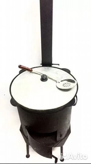 Комплект усиленный печь + казан 12 л + шумовка