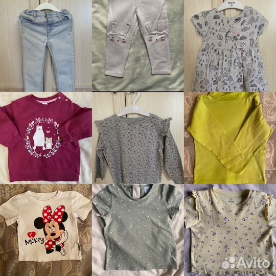 Вещи пакетом на девочку 86 92