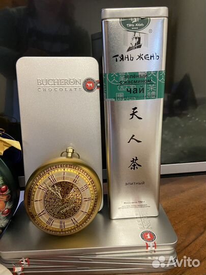 Баночка жестяная, мешочек для чая кофе