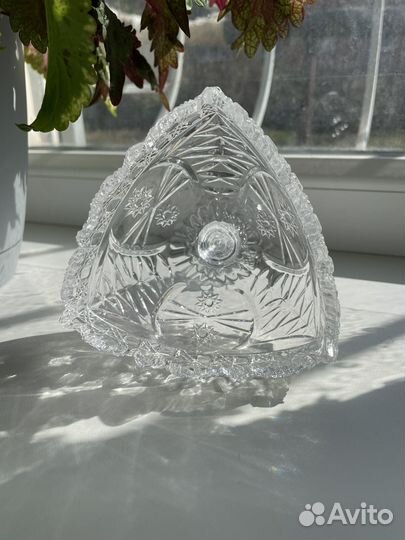 Вазочка на ножке хрусталь СССР