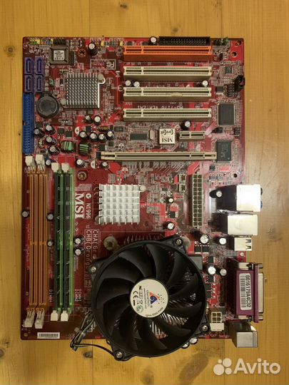 Материнская плата сокет 775 с процессором