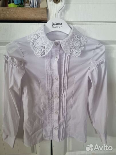 Блузки школьные для девочки 128