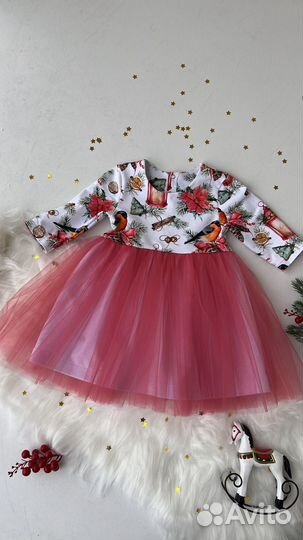 Платье на новый год для девочки 92 98