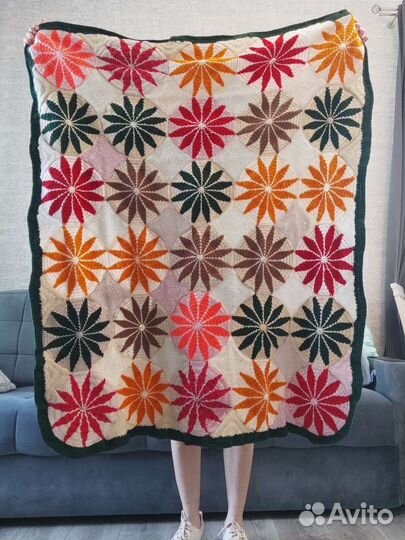 Плед вязаный крючком