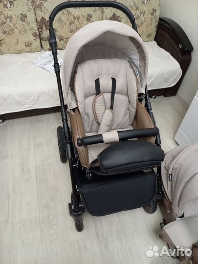 Коляска 2 в 1 indigo эко кожа