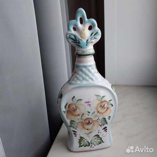 Милейший гжельский набор штоф и 3 стопки