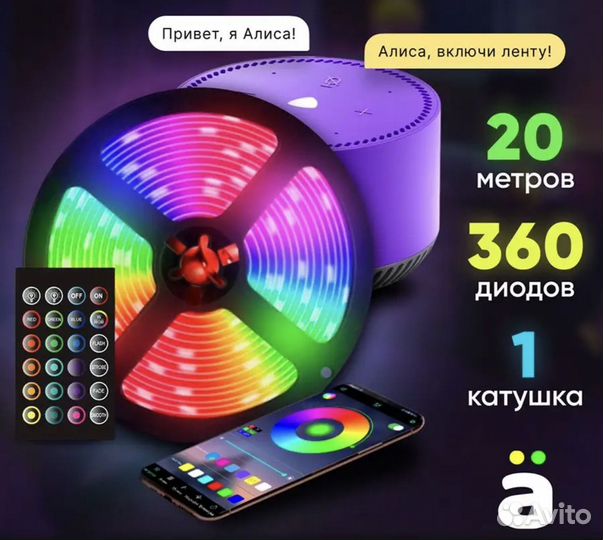 Светодиодная лента 20/25 метров