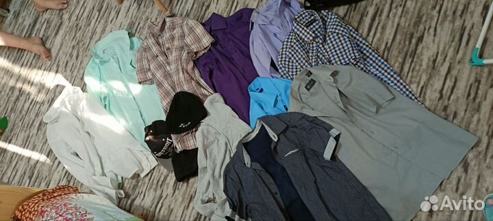 Пакетом рубашки на мальчика 10 -12 лет