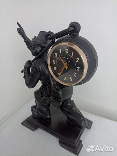 Часы каминные Клоун,чугун, Касли, 1970г, на ходу