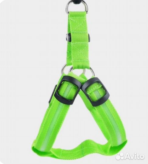 Шлейка для собаки светящаяся