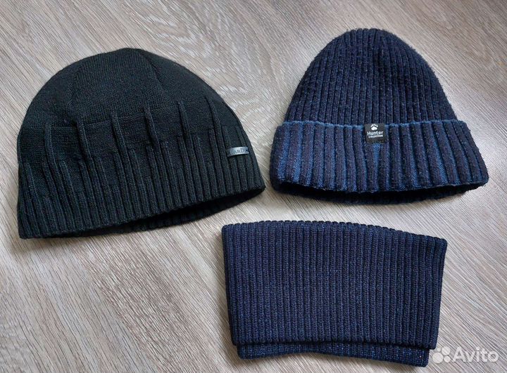 Комплект две шапки+снуд на 5-8 лет