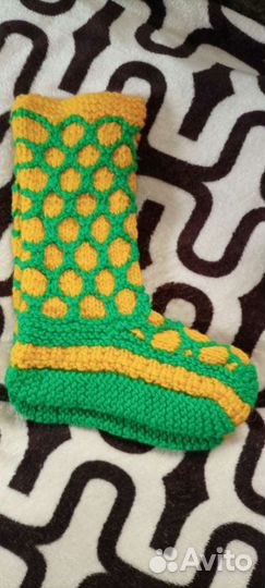 Вязанные сапожки