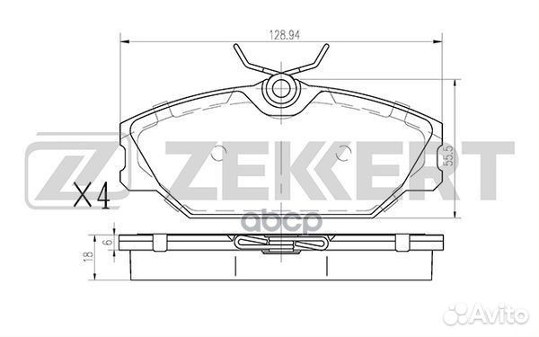 Колодки торм. диск. передн. Renault Clio II 00