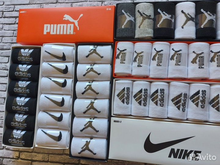 Носки Nike Adidas Reebok Puma