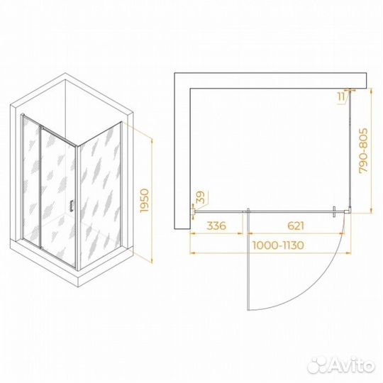 Душевой уголок RGW Passage PA-078 100x80