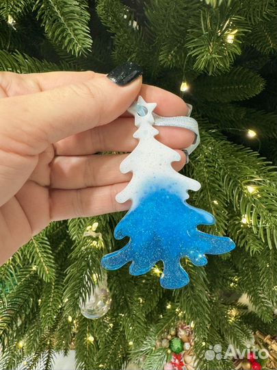 Новогодние игрушки из эпоксидной смолы