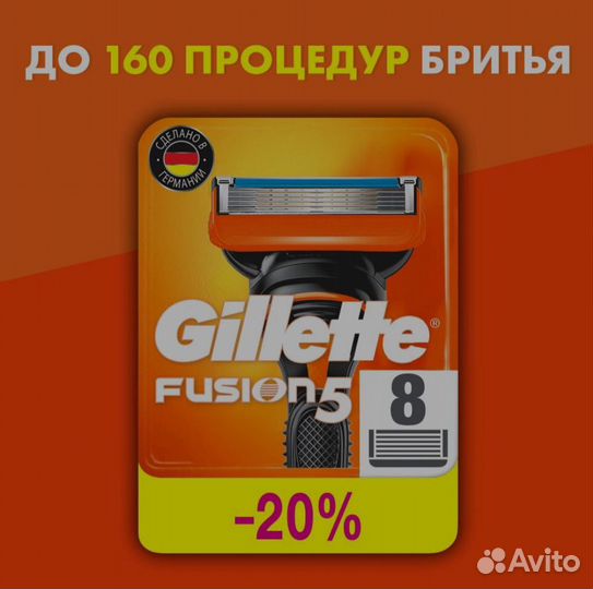 Лезвия Gillette fusion 5
