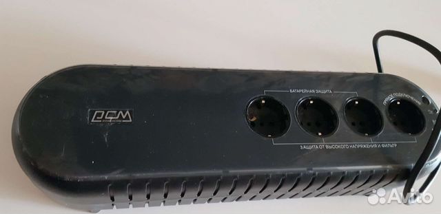 Резервный ибп Powercom WOW-1000 U черный