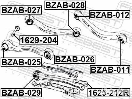 Рычаг нижний продольный MB W204/W212/C218 07