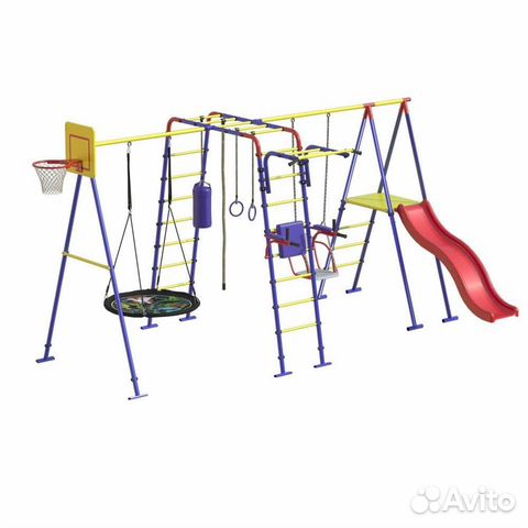 Уличный дск Юниор 2 качели и горка