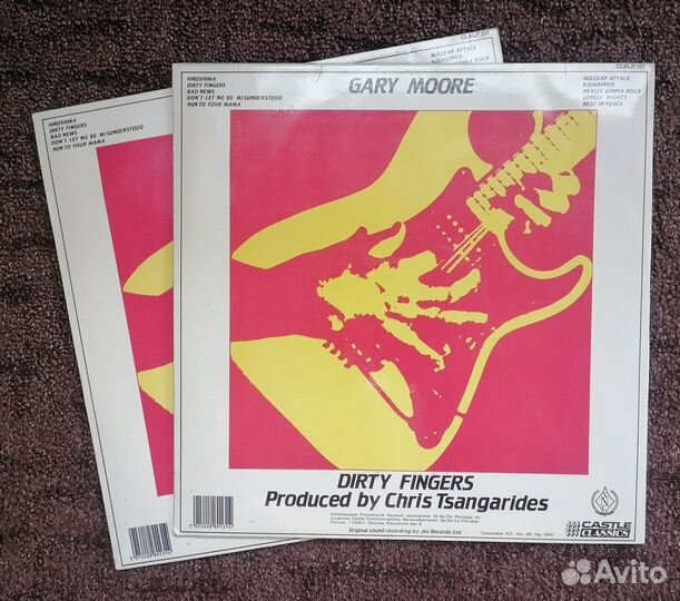 LP Винил gary Moore - Dirty Fingers-1992