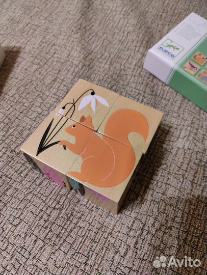 Djeco кубики деревянные 2x2