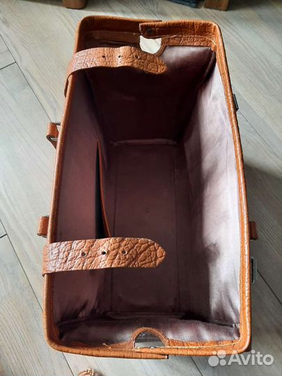 Сумка саквояж натуральная кожа СССР