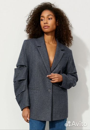 Жакет пиджак со складками шерсть 2mood