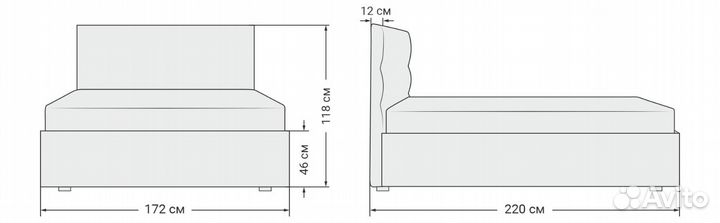 Кровать с матрасом