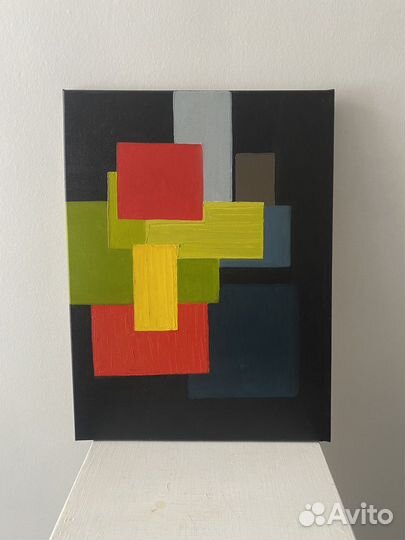 Картина маслом абстракция «луна»