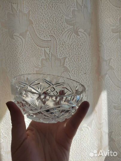 Хрустальная конфетница Богемия Чехия