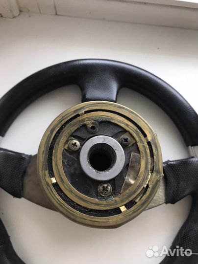 Руль спортивный на ваз, натуральная кожа