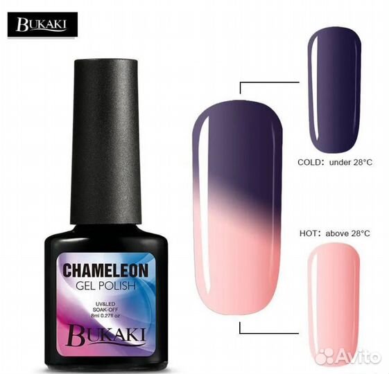 Гель-лак термо для ногтей маникюрный