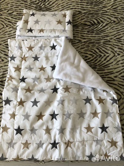 Комплект в коляску подушка матрас одеяло