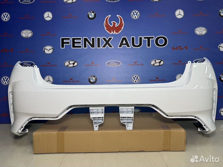 4 Задний бампер Kia Rio 4 от 20-23 г. цвет Белый