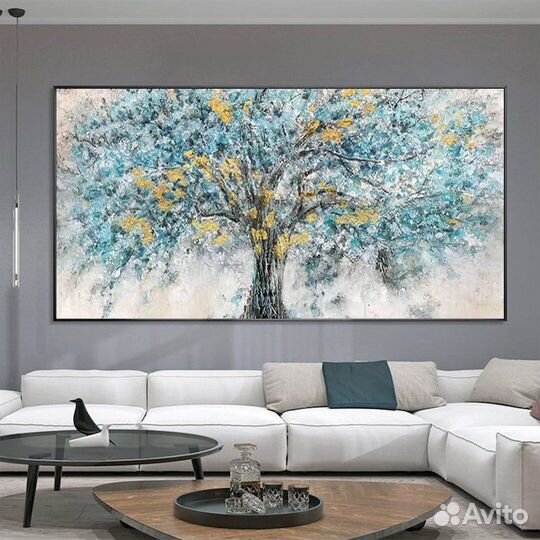 Современная картина маслом на холсте Дерево