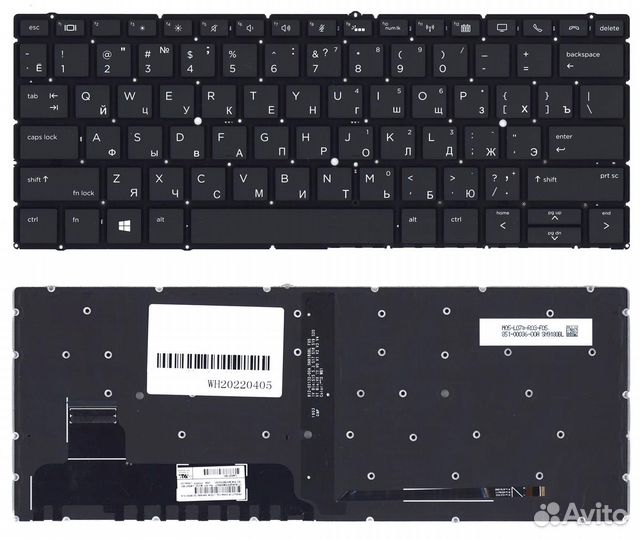 Клавиатура HP EliteBook 830 G5 черная подсветка