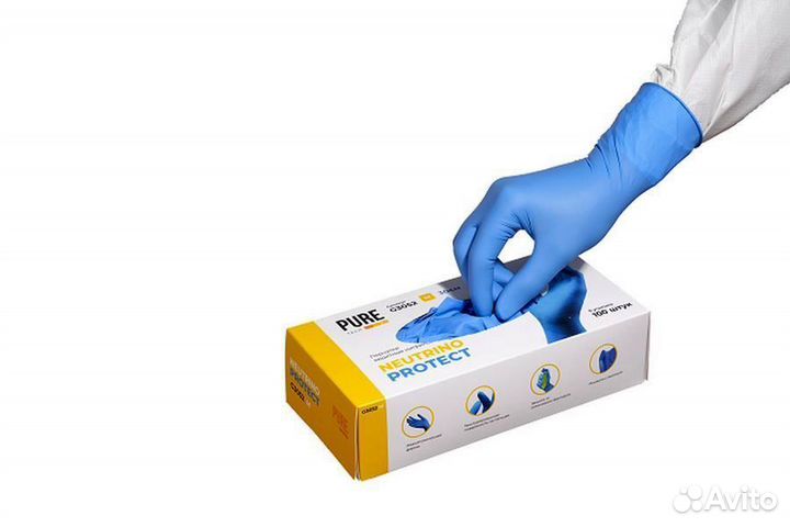 Перчатки одноразовые нитриловые