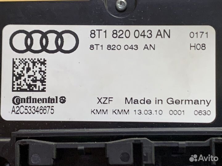 Блок управления климатконтролем audi Q5 8R