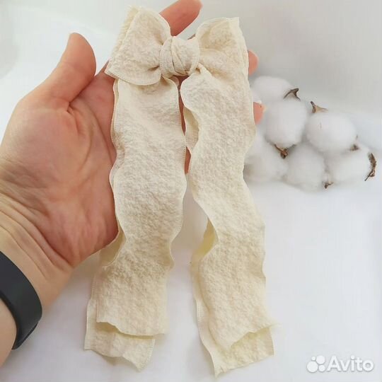 Бант для волос ручной работы