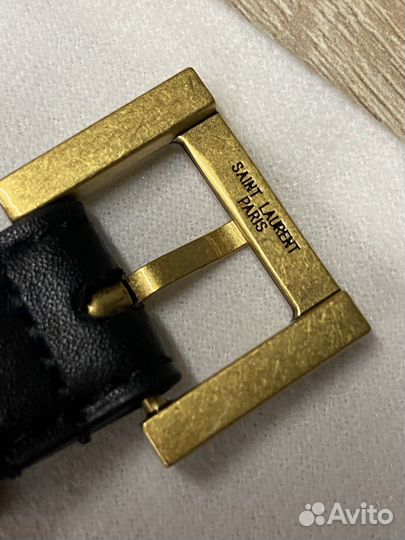 Кожаный ремень мужской YSL