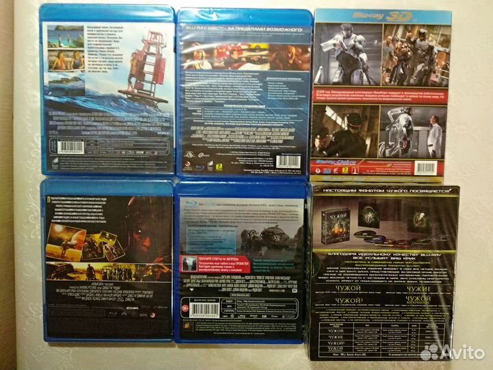 BLU RAY Прометей Риддик Роллербол Робокоп